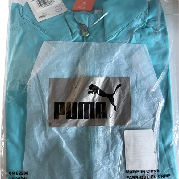 Puma Jackets & Blazers - Puma Aqua Blue Windbreaker Jacket